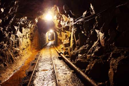 Mine tunnel with path
