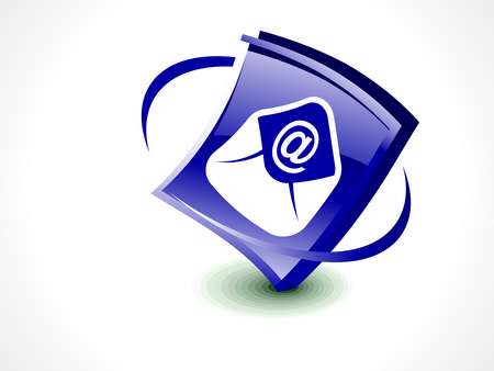 abstract glossy mail icon button