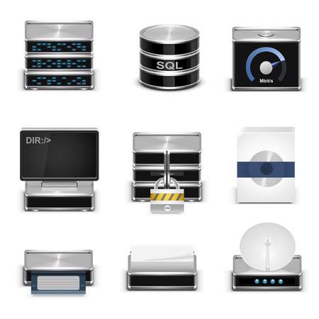 server vector icons