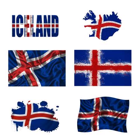 Icelandic flag collage
