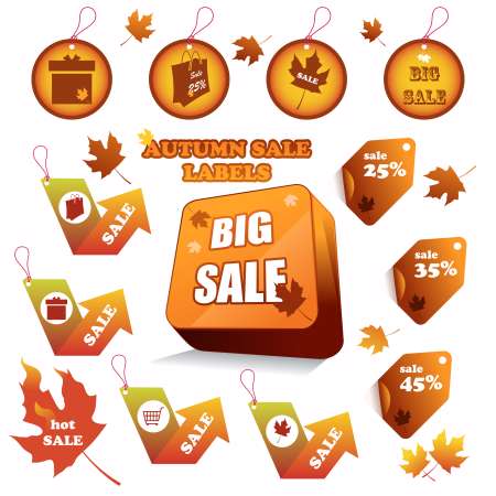 Autumn sale labels