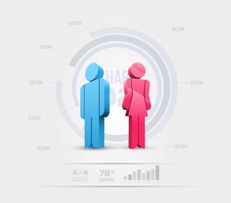 People infographic design template