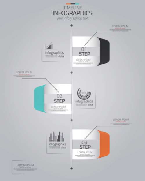 Minimal infographics design. Vector