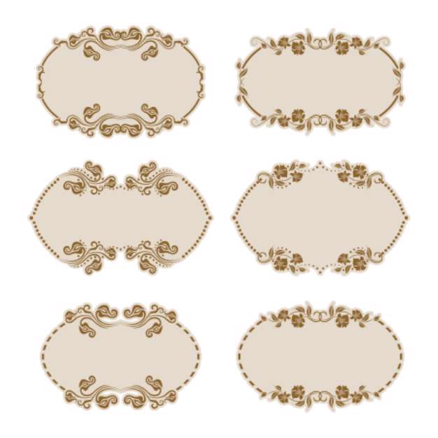Set of ornate vector frames