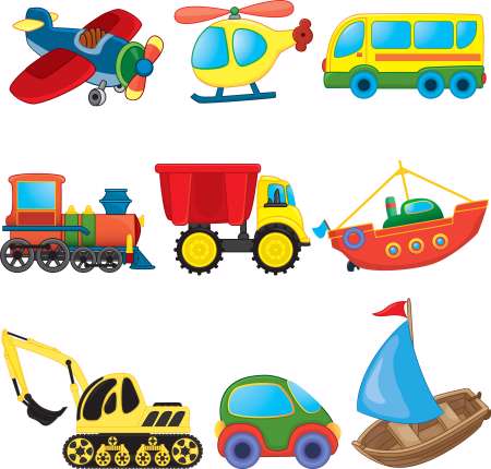 Cartoon transport. Vector set