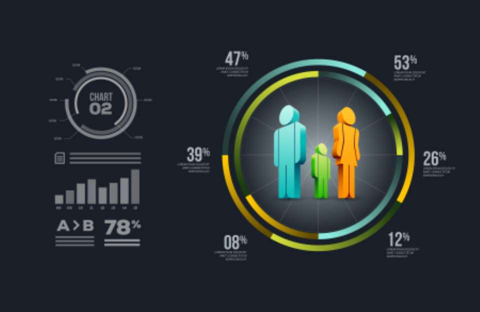 People infographic design template