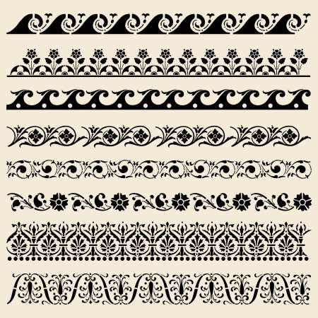 Vintage Ornamental Decorative Borders  second set