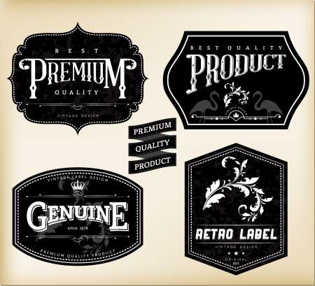 Vintage Vector Labels set