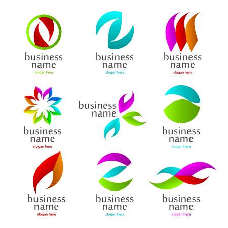 vector collection of abstract colored logos