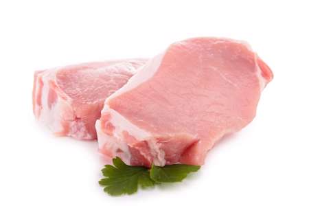 raw meat isolated on white