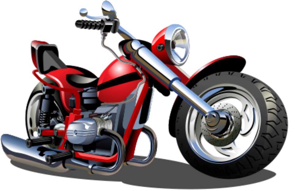 Vector Cartoon Motorcycle