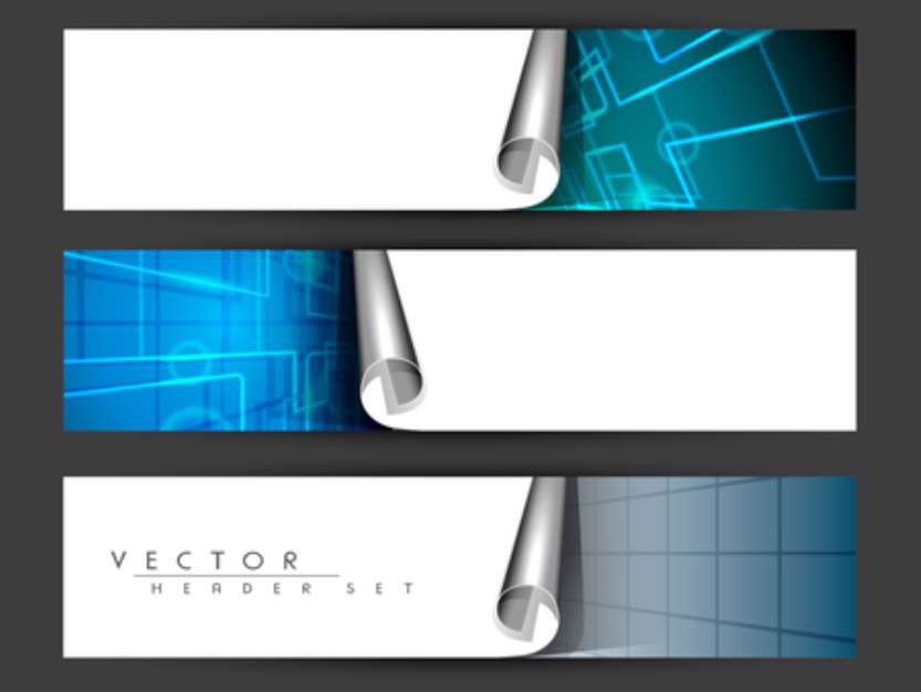 Website header or banner set. EPS 10.