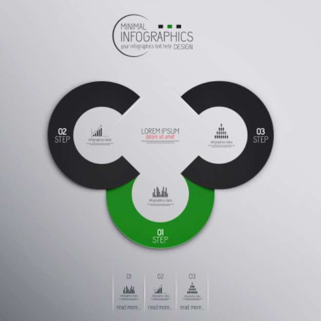 Minimal infographics. Vector