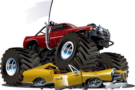 Vector Cartoon Monster Truck