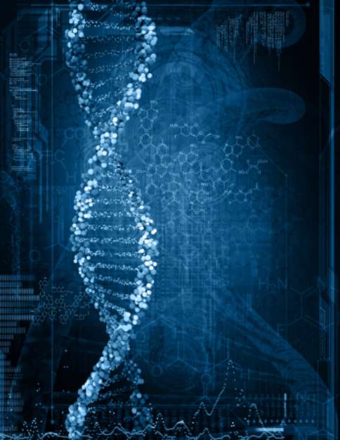 Digital illustration of  dna