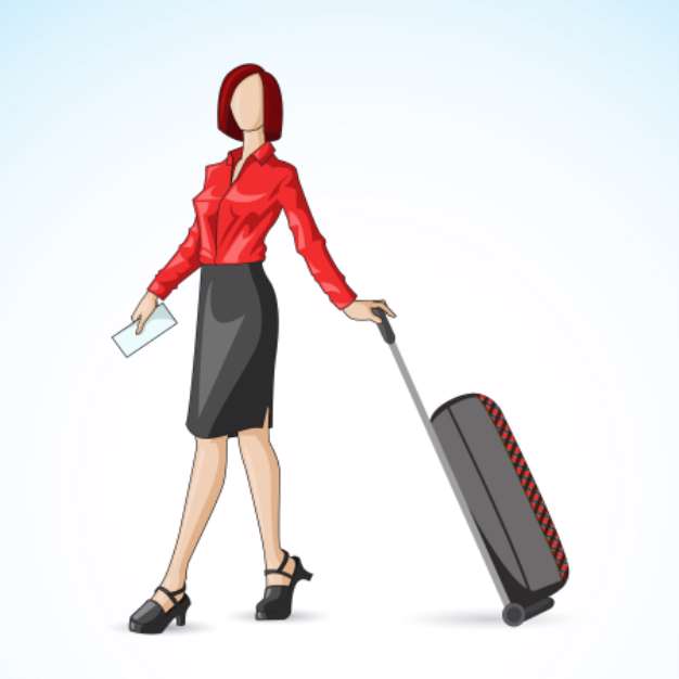 Business Woman with Travel Bag