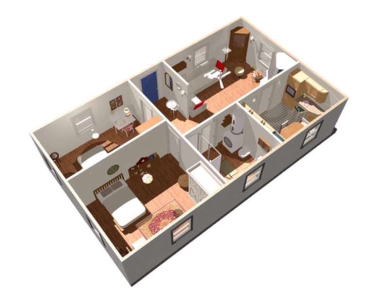 Casa Interno-House Interior-3D