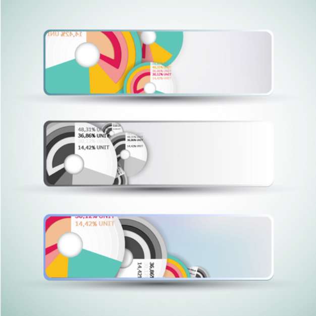 Abstract horizontal banners set