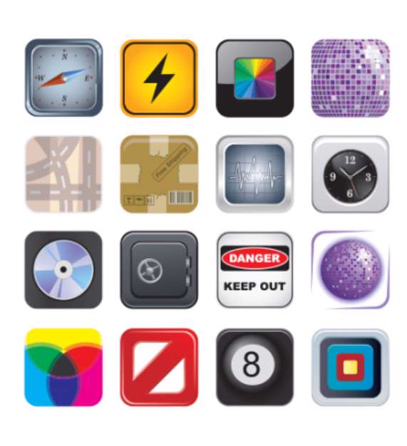 icons on white background