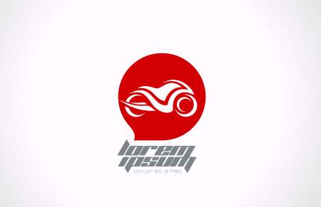 Logo motorcycle abstract. Motorbike vector design template.