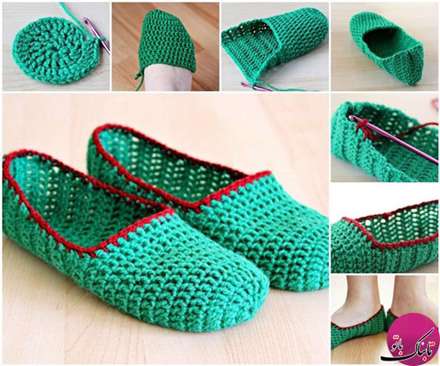 آموزش بافت ده نوع پاپوش زیبا