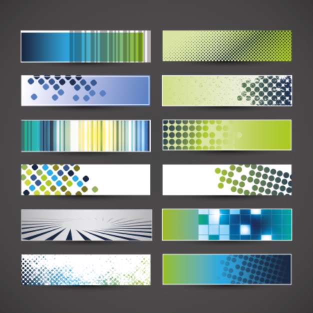 12 colorful blank banner designs