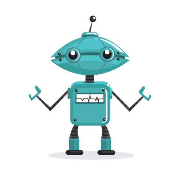 Cartoon robot, vector illustration