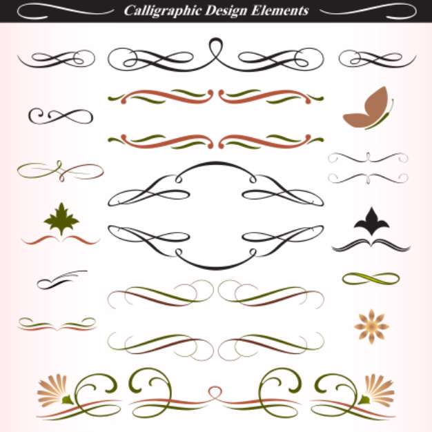 Calligraphic Design Elements