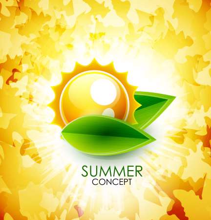 Summer leaf shiny background
