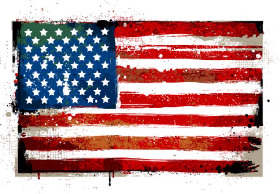 Grungy USA flag