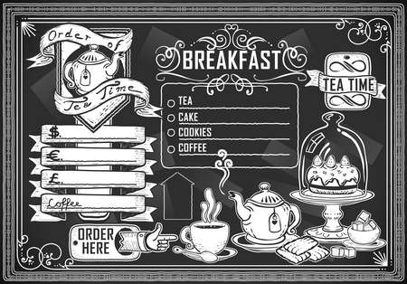 vintage graphic element for bar menu