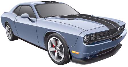 grey muscle car