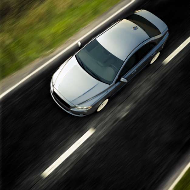 Car on country road