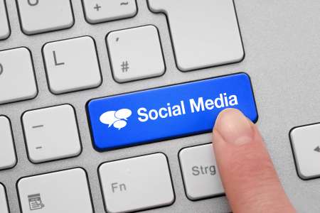Tastatur mit Social Media