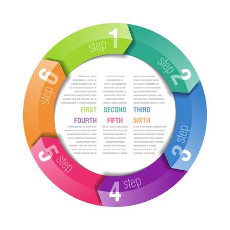 Circular arrows design template