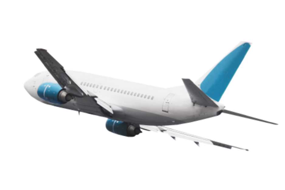 Isolated airplane - clear surface - ready for editing