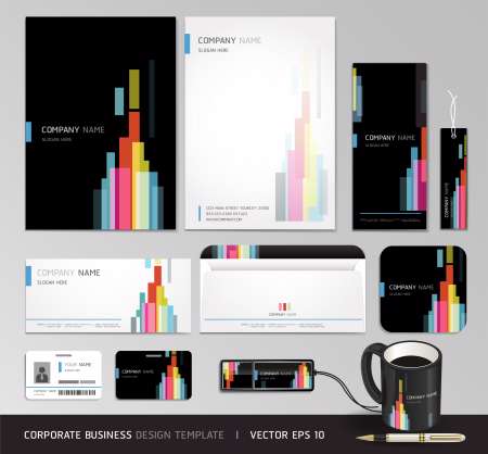 Corporate identity business set design. Abstract background