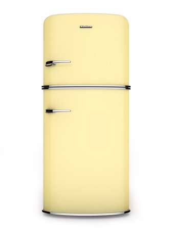 Retro yellow refrigerator