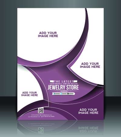 jewelry shop flyer, vector