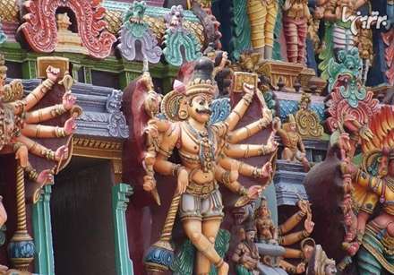 معبد رنگارنگ و دیدنی میناکشی در هند