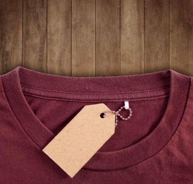 price tag hang over tshirt