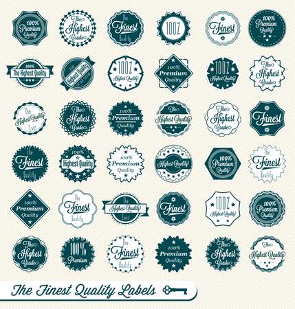Vector Set: Finest Quality Labels