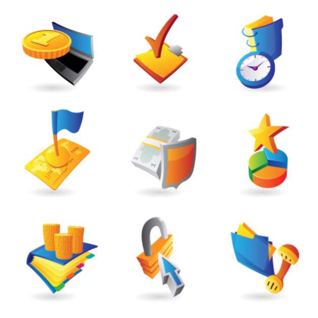Icons for business and finance