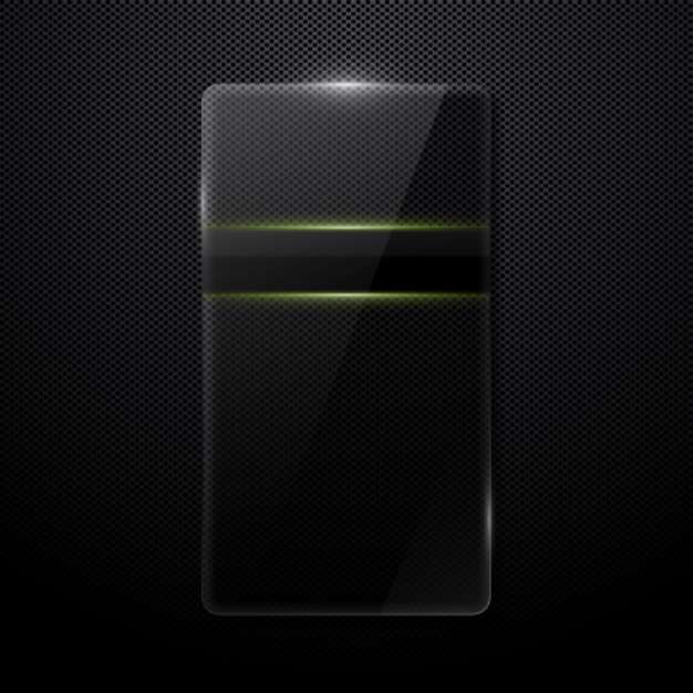 vector glass banner