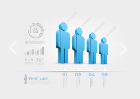 People infographic design template
