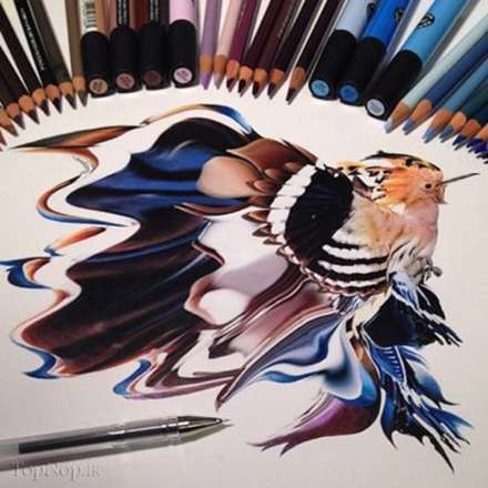 نقاشی های حیرت انگیز با مداد رنگی