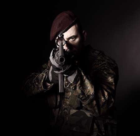 paratrooper soldier portrait