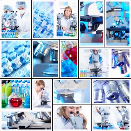 Scientific background collage.