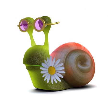 3d Snail has dropped out and become a hippy