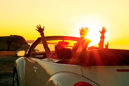 Cabriolet sunset